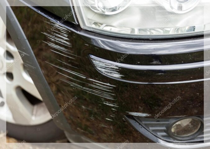 Nahaufnahme Smart-Repair am Stoßfänger